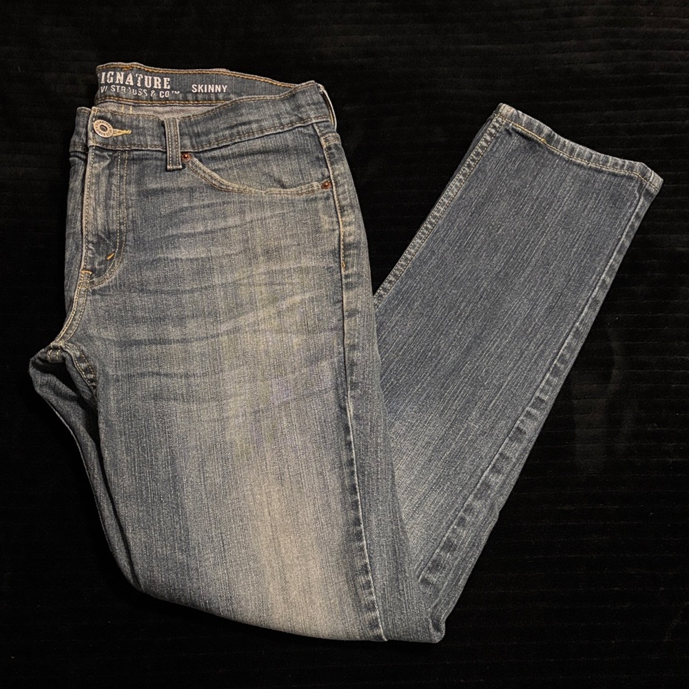 Signature by Levi Strauss Men's Skinny Jeans - Light Blue Wash